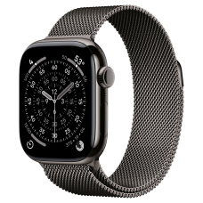 Apple Watch 11 42mm Slate Titanium Case / Slate Milanese Loop