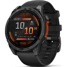 Garmin Fenix 8 AMOLED Sapphire 47mm Slate Gray / Black Silicone Band (010-02904-00)