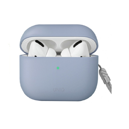 Чехол AirPods 3 Uniq Lino Silicone Case Arctic Blue Blue (Голубой)