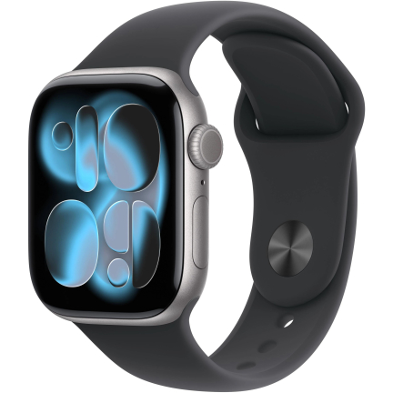 Apple Watch 11 46mm Space Grey Aluminum Case / Black Sport Band