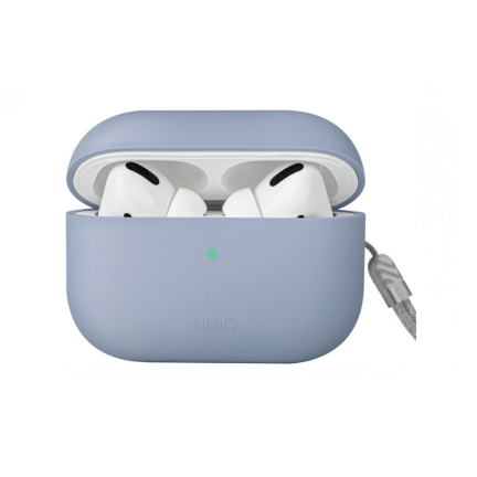 Чехол AirPods Pro 2 Uniq Lino Silicone Case Arctic Blue Arctic Blue (Синий)